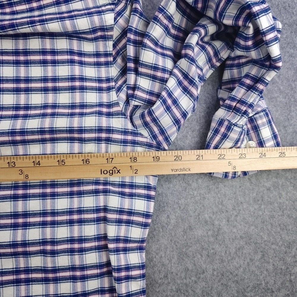Charles‎ Tyrwhitt Shirt Mens Small Extra Slim Fit Blue Pink Plaid Long Sleeve